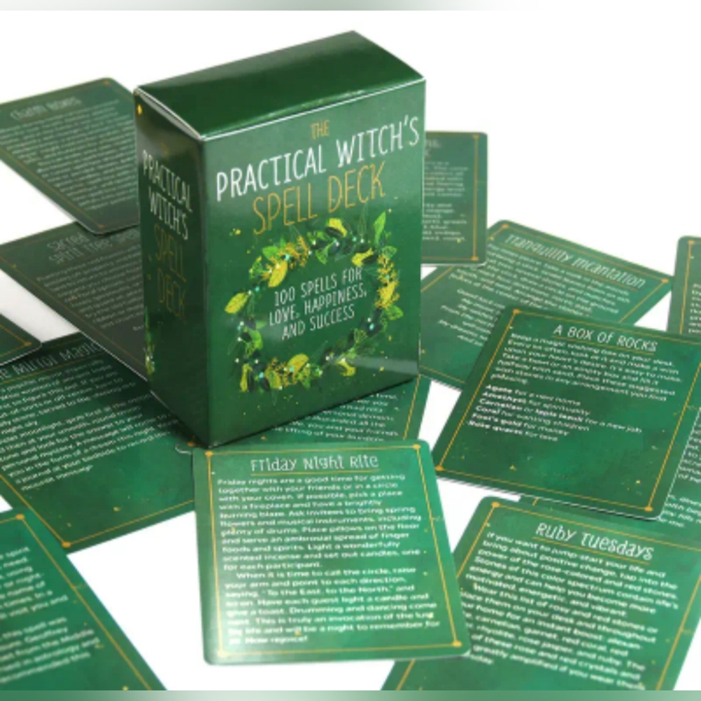 The Practical Witch’s Spell Deck 100 Spells Love Happiness Success NEW